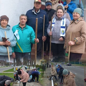 Профсоюзный актив области принял активное участие в Республиканском субботнике